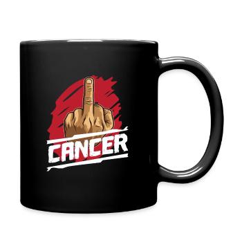 F... Cancer Krankheit Kampf gegen Krebs - Tasse einfarbig - Schwarz - Rechts