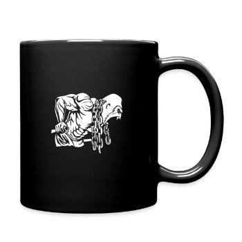 Ketten-Gorilla – Keine Grenzen - Tasse einfarbig - Schwarz - Rechts