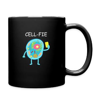Wissenschaft Sprüche Lehrer Cell-fie lustiges Geschenk - Tasse einfarbig - Schwarz - Rechts