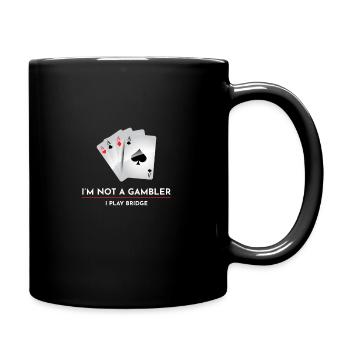 Card Games Casino Bridge Player Gamer Gift - Full Colour Mug - black - Right