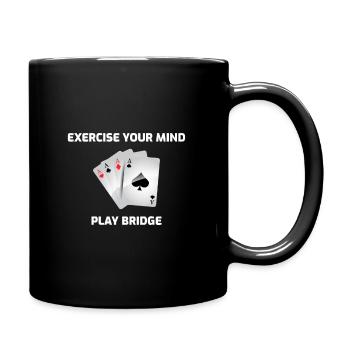 Card Games Casino Bridge Player Gamer Gift - Full Colour Mug - black - Right