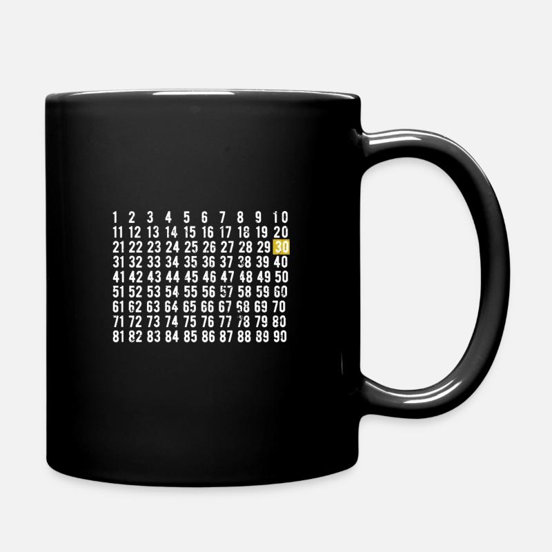 30. Geburtstag - Tasse einfarbig - Schwarz
