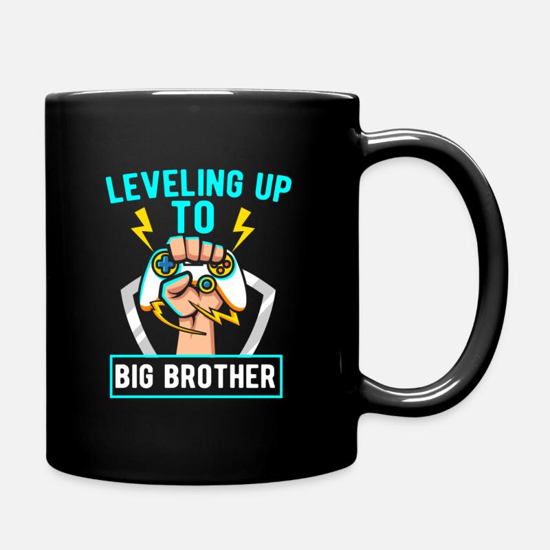 Leveling Up To Big Brother - Tasse einfarbig - Schwarz