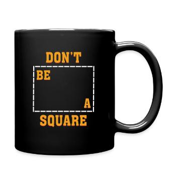 Dont be a Square Mia Pulp pop culture fiction - Full Colour Mug - black - Right