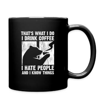 Bear That s What I Do I Drink Coffee - Full Colour Mug - black - Right