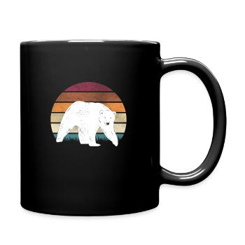 Eisbär Motiv Eisbären - Tasse einfarbig - Schwarz - Rechts