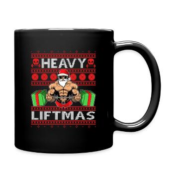 Heavy Liftmas Fitness Santa Claus Bodybuilding - Full Colour Mug - black - Right