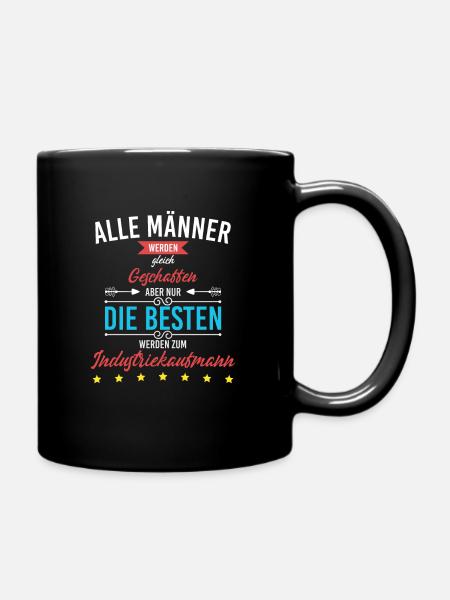 Nur die besten werden Industriekaufmann Geschenk - Tasse einfarbig - Schwarz