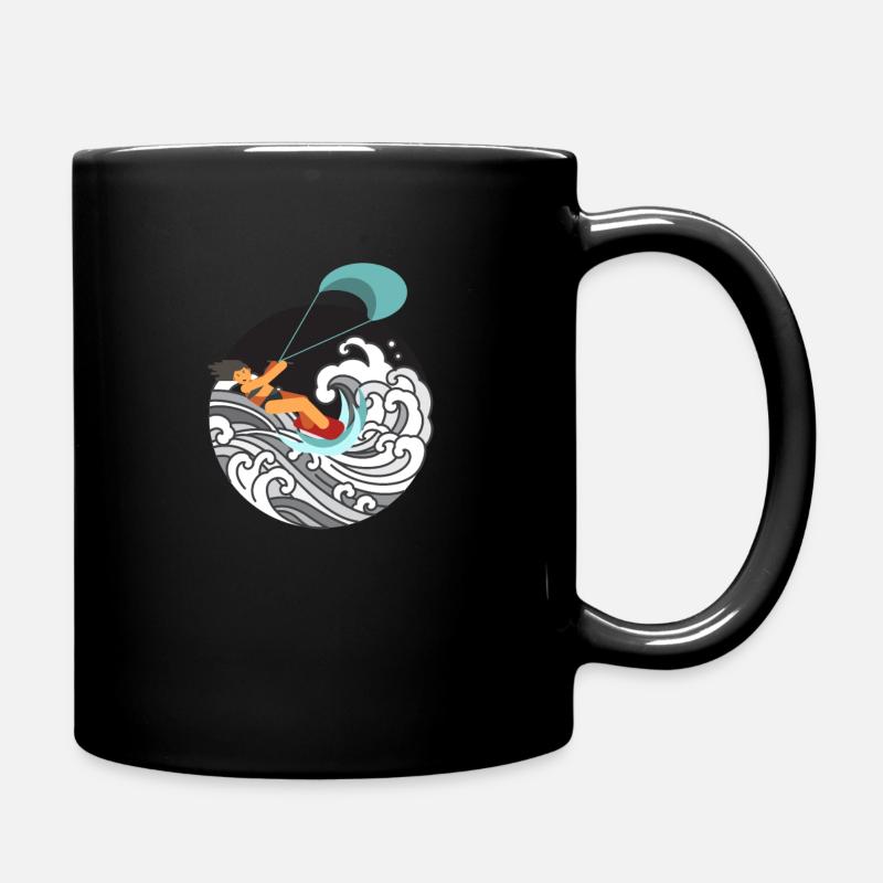 Kitesurfen - Tasse einfarbig - Schwarz