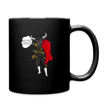 Bull versus bullfight, torero animal welfare gift - Full Colour Mug - black - Right