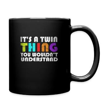 Twin Thing Twins Understand Secret - Tasse einfarbig - Schwarz - Rechts
