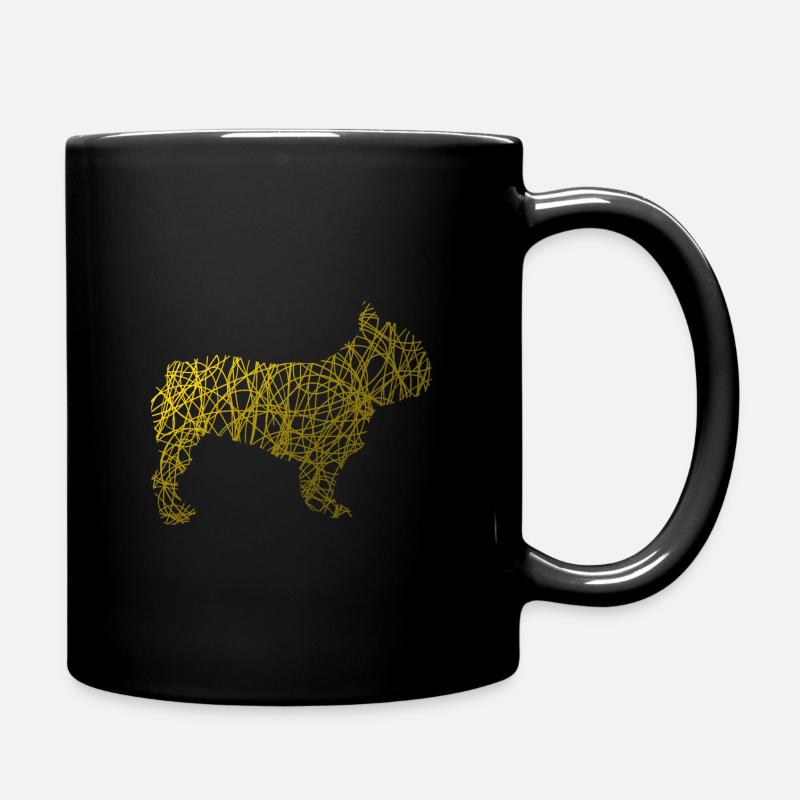 Hund Hunde Hündchen Sticker - Tasse einfarbig - Schwarz