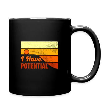 Retro Physics Design I Have Potential - Full Colour Mug - black - Right