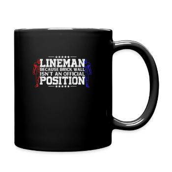 American Football Quarterback Touchdown - Tasse einfarbig - Schwarz - Rechts