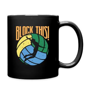 Équipe de volleyball de volleyball de plage - Mug uni - noir - Droite