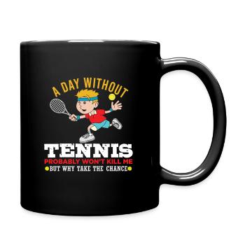 Tennis Raquettes de tennis tennis balle de tennis tennis - Mug uni - noir - Droite