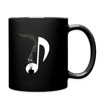DJ Turntable Musik Noten Festival Geschenk - Tasse einfarbig - Schwarz - Rechts