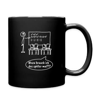 Lehrer Mathe Lehrerin Klassenlehrer Geschenk - Tasse einfarbig - Schwarz - Rechts