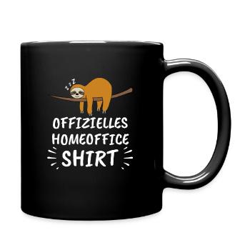 Offizielles Homeoffice Shirt Mitarbeiter Geschenk - Tasse einfarbig - Schwarz - Rechts