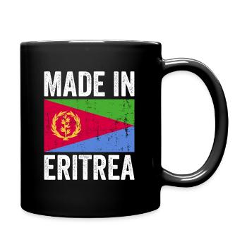 Made in Eritrea | Eritrea Flagge - Tasse einfarbig - Schwarz - Rechts