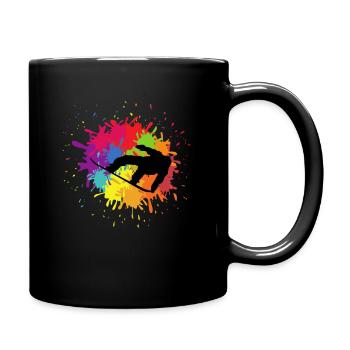 Snowboard Freestyle Snowboarder Snowboarden - Tasse einfarbig - Schwarz - Rechts