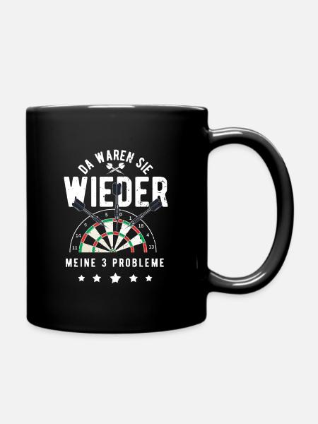 Dart Darts Dart Liebhaber Dart Spieler Dart Meiste - Tasse einfarbig - Schwarz