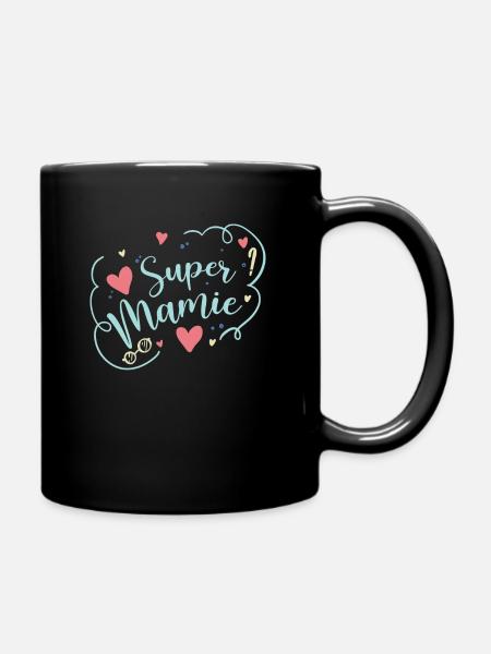 Cadeau fête des grands mères Super Mamie citation - Mug uni - noir