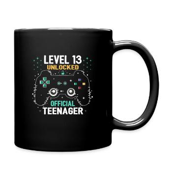 Level 13 Entsperrt offizieller Teenager 13. Geburtstag - Tasse einfarbig - Schwarz - Rechts