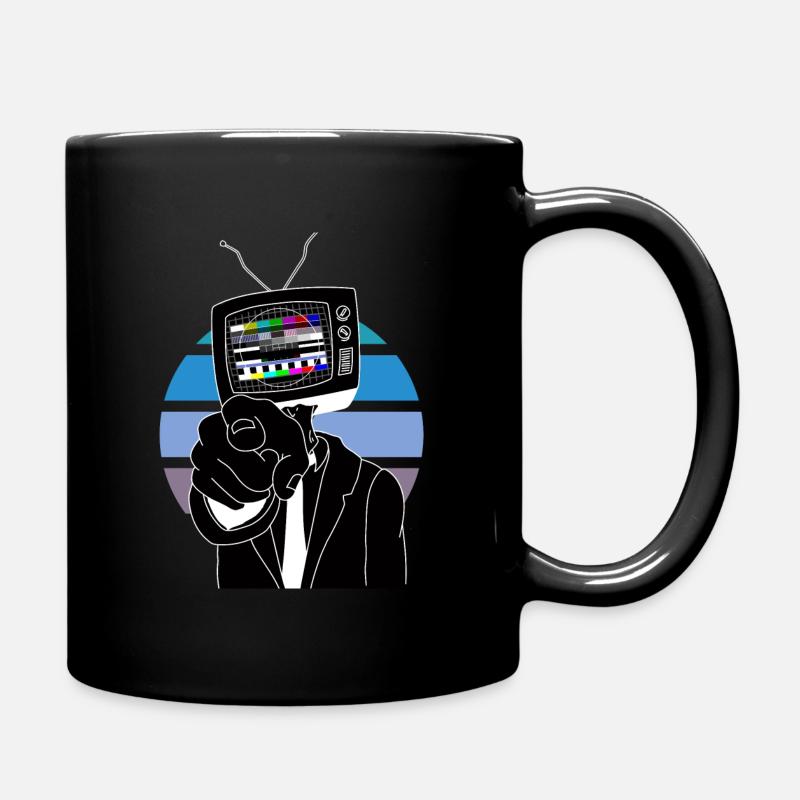 Testbild TV Television Fernsehen Retro 80er 90er - Tasse einfarbig - Schwarz