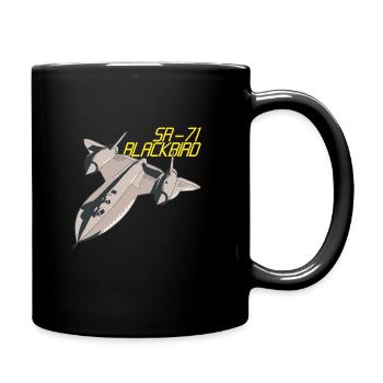 SR71 Stealth Jet USA Flagge Blackbird 4. Juli - Tasse einfarbig - Schwarz - Rechts