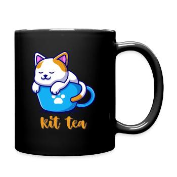 Cat - Full Colour Mug - black - Right