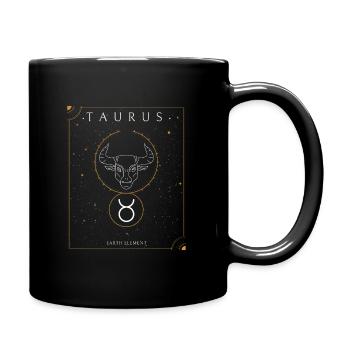 Zodiac Taurus - Full Colour Mug - black - Right