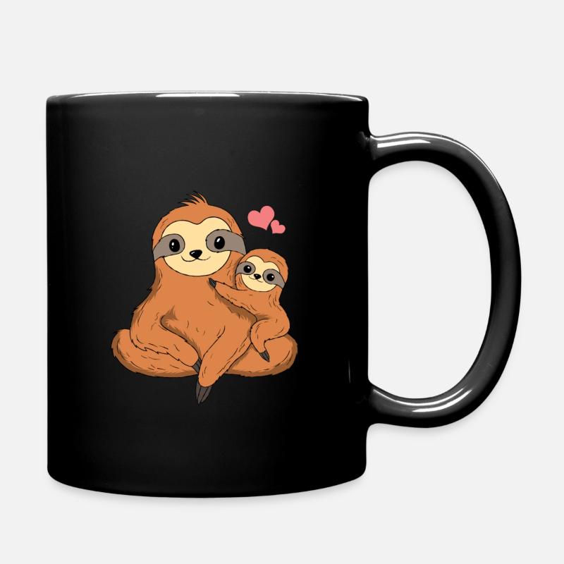 Faultier - Tasse einfarbig - Schwarz