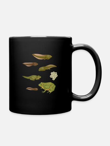 Frosch Tier Laubfrosch Amphibie Quak - Tasse einfarbig - Schwarz