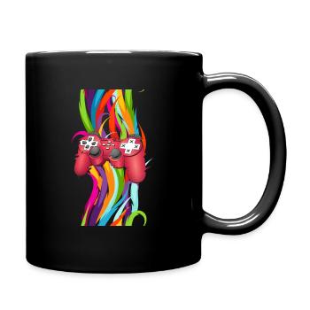 Ich kann nicht Ich habe Videospiel-Konsole - Tasse einfarbig - Schwarz - Rechts