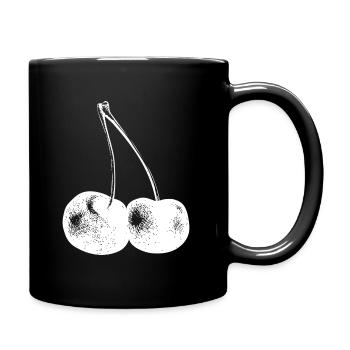 Kirsche Frucht gesund healthy - Tasse einfarbig - Schwarz - Rechts