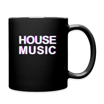House Music Vaporwave EDM Lover DJ House Music - Full Colour Mug - black - Right