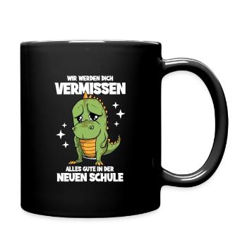 Schulwechsel Abschied Schüler Verlassen der Schule - Tasse einfarbig - Schwarz - Rechts