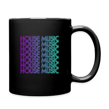 House Music Vaporwave Techno House Music EDM-Liebh - Full Colour Mug - black - Right