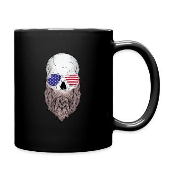 Bearded del port USA Aviators amateur de barbe - Mug uni - noir - Droite