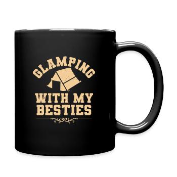 Glamping Camping in style - Full Colour Mug - black - Right