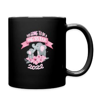 Promoted to Big Sister 2022 - Full Colour Mug - black - Right