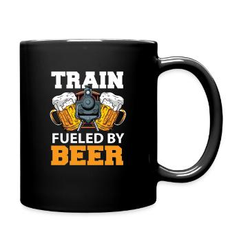 Train Trains Train Lovers Shirt funny Train Shirt Iron - Full Colour Mug - black - Right