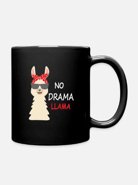 No Drama Llama - Tasse einfarbig - Schwarz