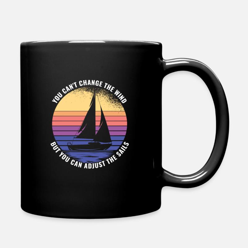 vous pouvez changer le vent, mais ajust the sails - Mug uni - noir