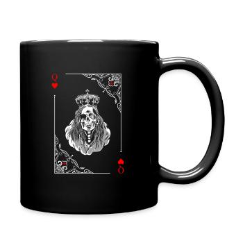 Cartes cartes coeur dame jeu de cartes - Mug uni - noir - Droite