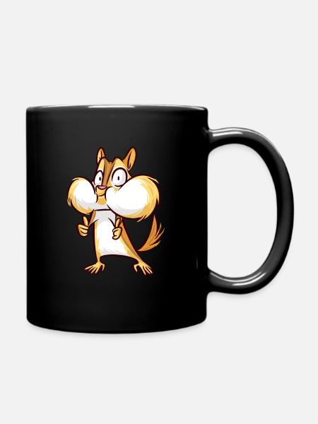 squirrel - Full Colour Mug - black
