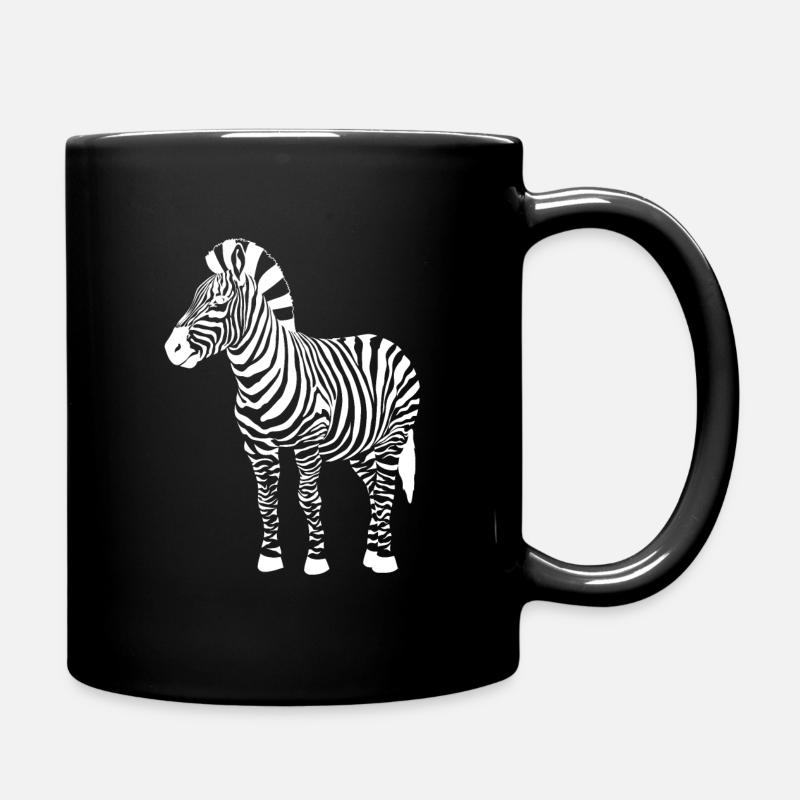 Zebra - Tasse einfarbig - Schwarz
