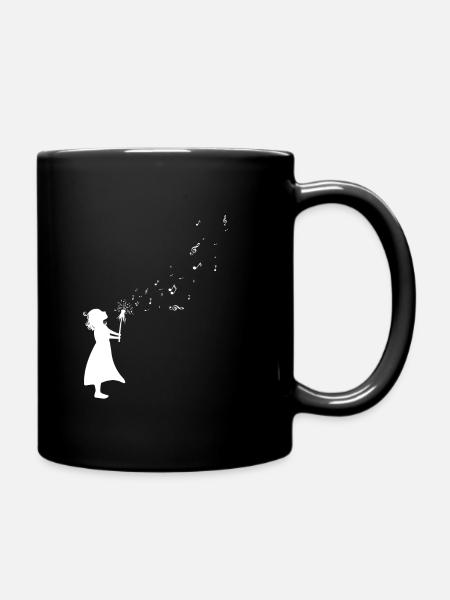Sheet music Pusteblume music and dreams - Full Colour Mug - black