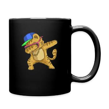 Katze - Tasse einfarbig - Schwarz - Rechts